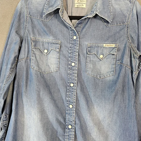 Lucky Brand Blue Denim Mini Dress - Picture 2 of 11